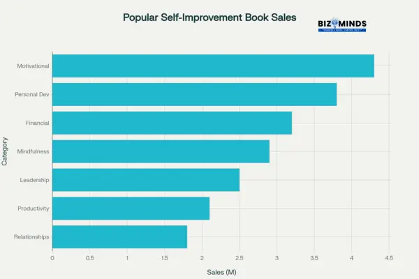 Top Self-Improvement Book Categories by Sales Volume (Millions of Units)