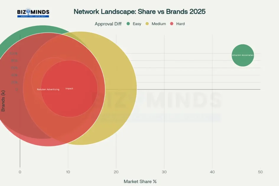 Affiliate Network Landscape - Share vs Brands 2025