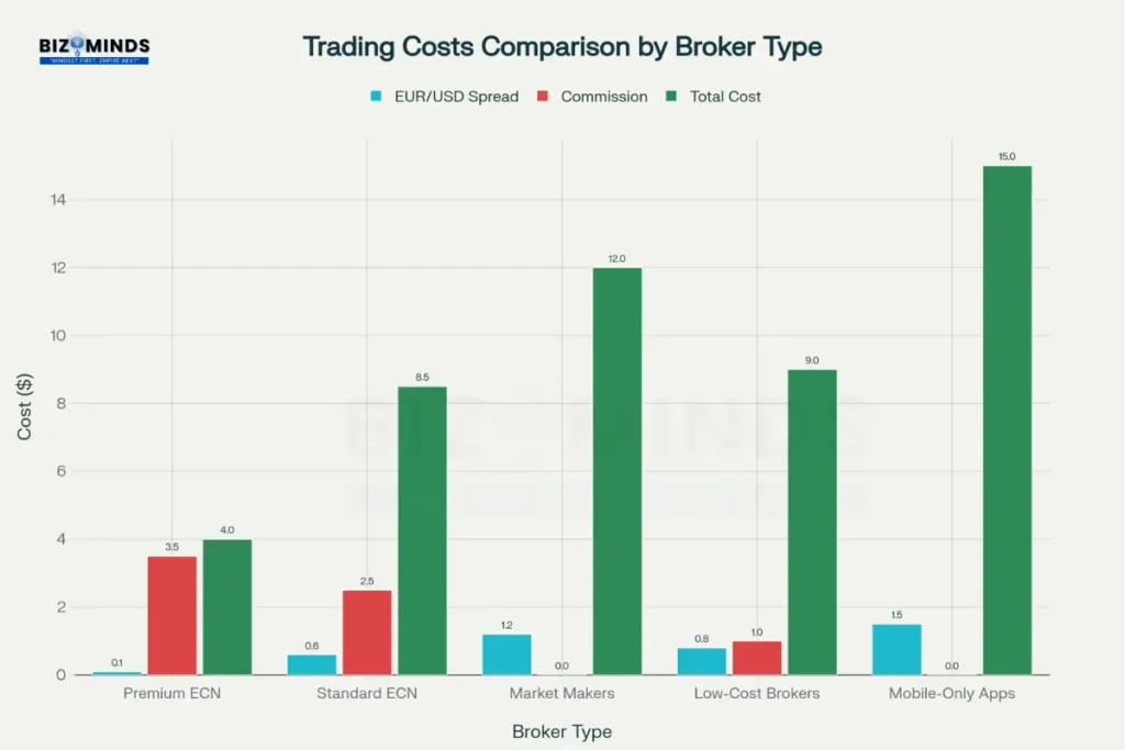 Comparison of trading costs