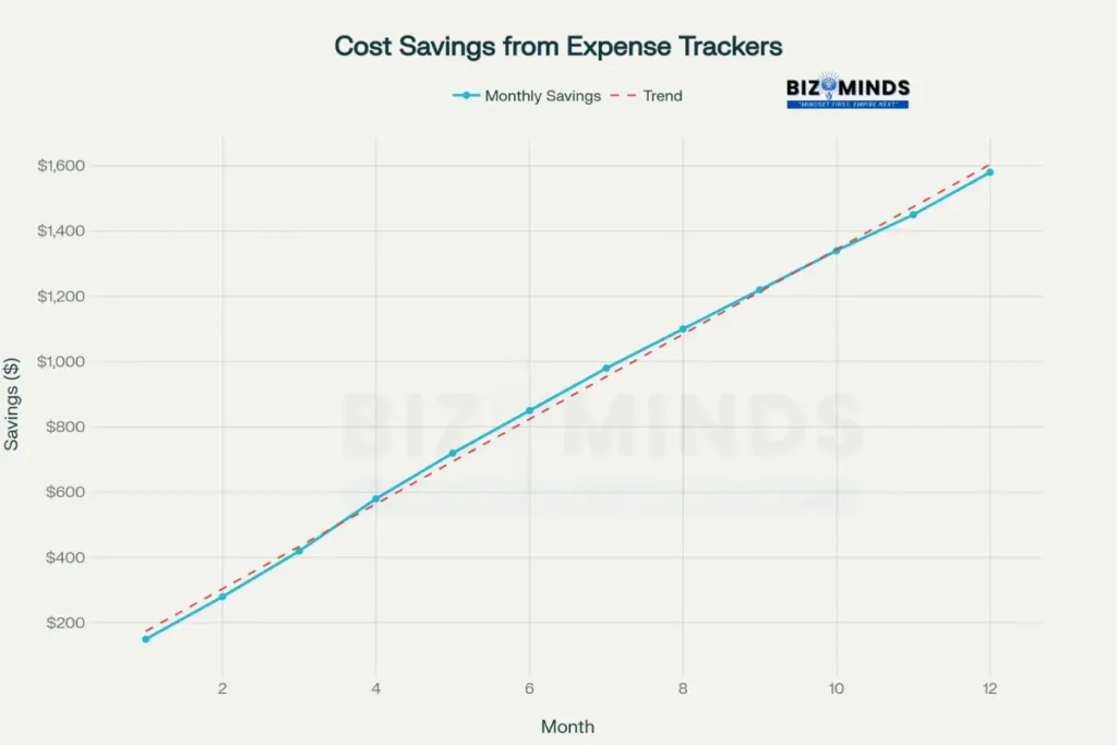 Cost savings from expense trackers