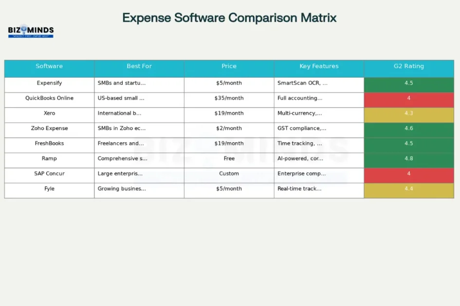 Expense Tracking Software Comparison