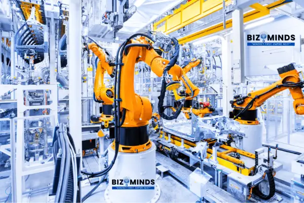 Robotic arms exemplifying Artificial Intelligence driven business automation in the USA