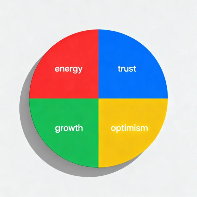 Color psychology wheel for brand identity design