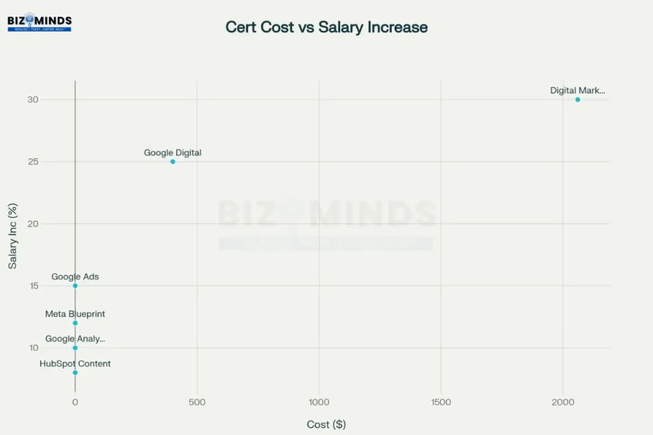 Digital Marketing Courses Cost vs. Salary Increase