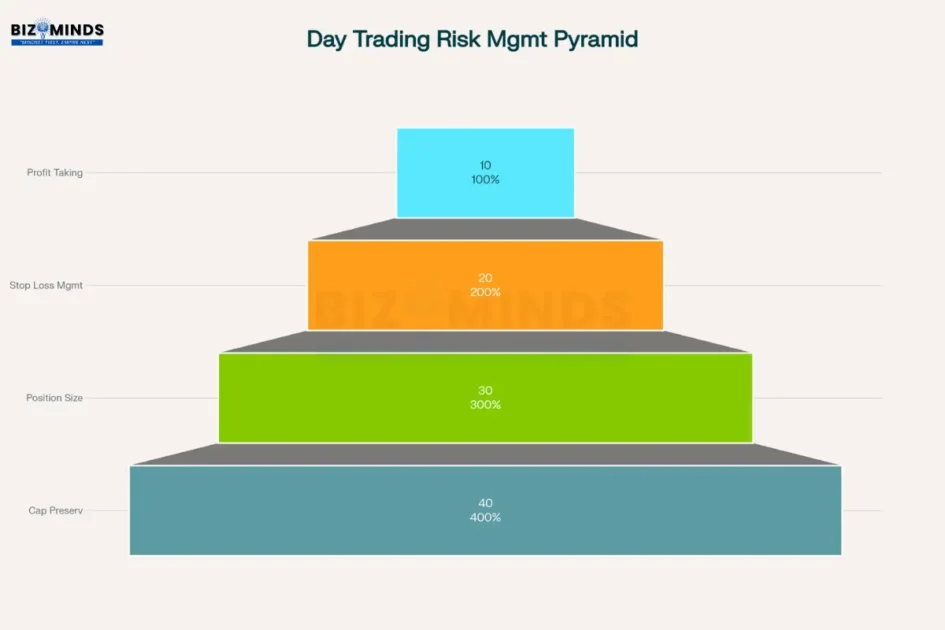 Effective day trading strategies - risk management pyramid